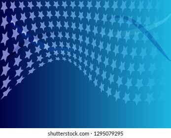 Concept star wavy design. Eps 10 vector background. Gradient mesh included - Vector