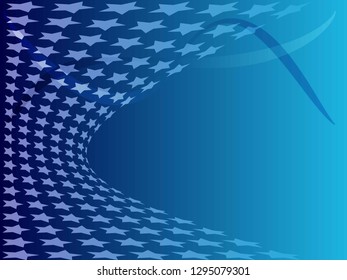 Concept star wavy design. Eps 10 vector background. Gradient mesh included - Vector
