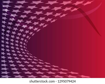 Concept star wavy design. Eps 10 vector background. Gradient mesh included - Vector