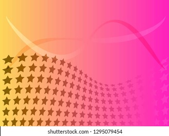 Concept star wavy design. Eps 10 vector background. Gradient mesh included - Vector
