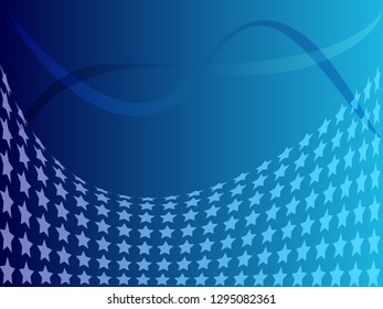 Concept star wavy design. Eps 10 vector background. Gradient mesh included - Vector