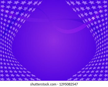 Concept star wavy design. Eps 10 vector background. Gradient mesh included - Vector