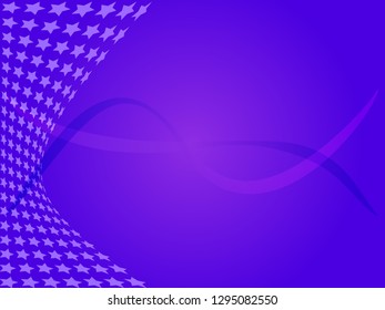Concept star wavy design. Eps 10 vector background. Gradient mesh included - Vector