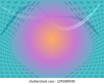 Concept star wavy design. Eps 10 vector background. Gradient mesh included - Vector