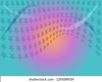 Concept star wavy design. Eps 10 vector background. Gradient mesh included - Vector