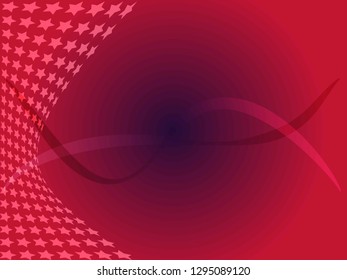 Concept star wavy design. Eps 10 vector background. Gradient mesh included - Vector