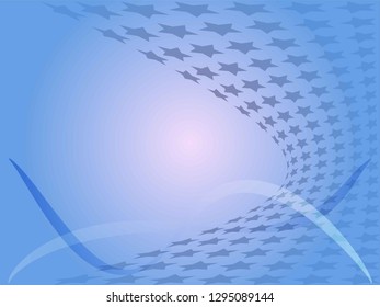 Concept star wavy design. Eps 10 vector background. Gradient mesh included - Vector