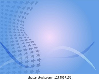 Concept star wavy design. Eps 10 vector background. Gradient mesh included - Vector