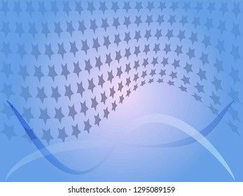 Concept star wavy design. Eps 10 vector background. Gradient mesh included - Vector