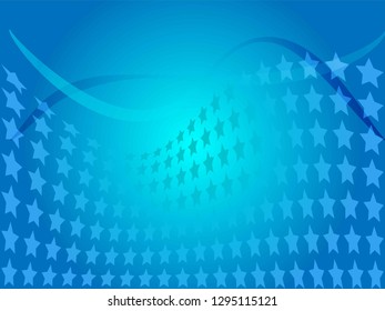 Concept star wavy design. Eps 10 vector background. Gradient mesh included - Vector