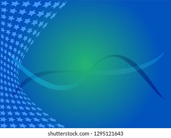 Concept star wavy design. Eps 10 vector background. Gradient mesh included - Vector