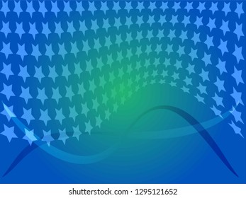 Concept star wavy design. Eps 10 vector background. Gradient mesh included - Vector