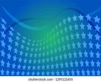 Concept star wavy design. Eps 10 vector background. Gradient mesh included - Vector