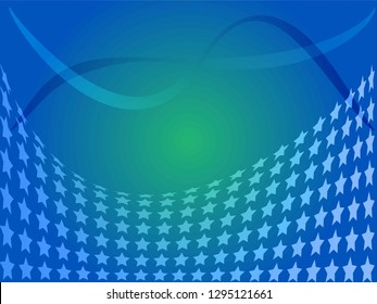 Concept star wavy design. Eps 10 vector background. Gradient mesh included - Vector