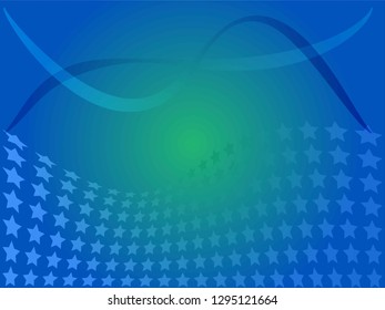 Concept star wavy design. Eps 10 vector background. Gradient mesh included - Vector