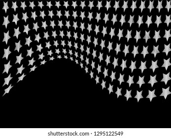 Concept star wavy design. Eps 10 vector background. Gradient mesh included - Vector
