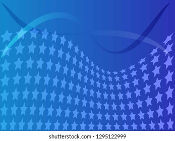 Concept star wavy design. Eps 10 vector background. Gradient mesh included - Vector