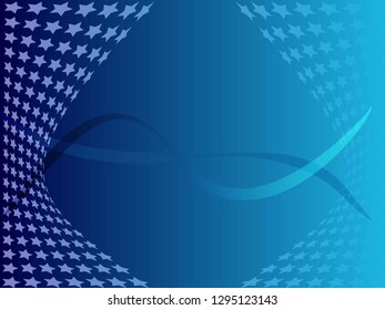 Concept star wavy design. Eps 10 vector background. Gradient mesh included - Vector