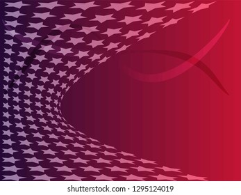 Concept star wavy design. Eps 10 vector background. Gradient mesh included - Vector