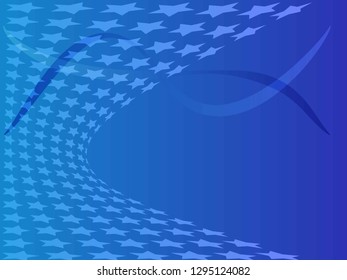 Concept star wavy design. Eps 10 vector background. Gradient mesh included - Vector