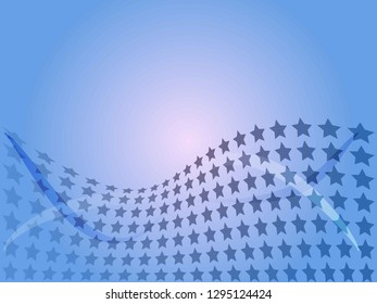 Concept star wavy design. Eps 10 vector background. Gradient mesh included - Vector