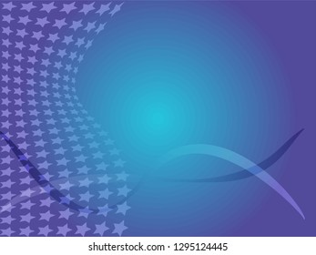 Concept star wavy design. Eps 10 vector background. Gradient mesh included - Vector