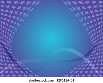 Concept star wavy design. Eps 10 vector background. Gradient mesh included - Vector