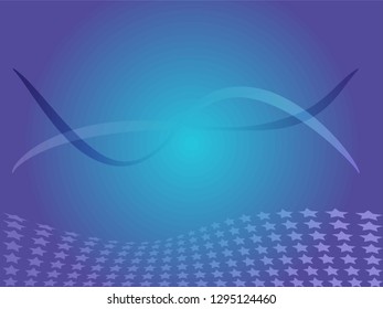 Concept star wavy design. Eps 10 vector background. Gradient mesh included - Vector