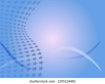 Concept star wavy design. Eps 10 vector background. Gradient mesh included - Vector