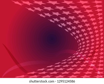 Concept star wavy design. Eps 10 vector background. Gradient mesh included - Vector