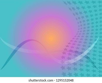 Concept star wavy design. Eps 10 vector background. Gradient mesh included - Vector