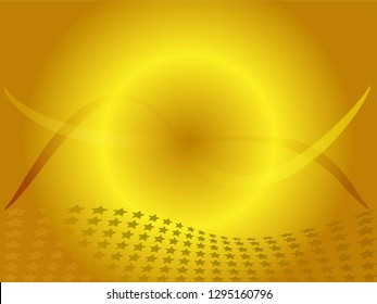 Concept star wavy design. Eps 10 vector background. Gradient mesh included - Vector