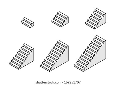 Concept: steps to achievement, change, growth, recovery programs. Odd-numbered steps 2 4 6 8 10 12.