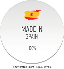 concepto de pegatina "hecha en españa", archivo vectorial