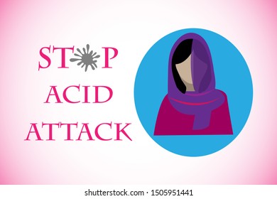 Concept of stop acid attack. The act of throwing acid, a campaign against the brutality of acid violence