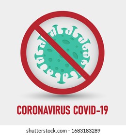 concept stop Coronavirus COVID-19.  virus wuhan from china. Vector illustrate.