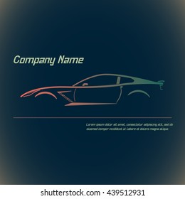 Concept street sport car  Vehicle Silhouette. 