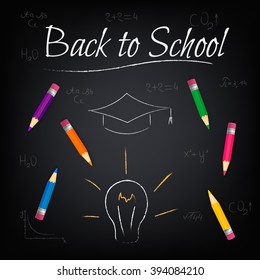 Concept student vector blackboard