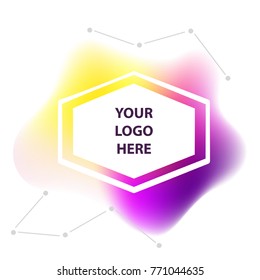 Concept style image for trendy poster, placard, banner, cover, brochure, flyer. Template with abstract sign. Minimalist modern logo. Layout for design presentation. 