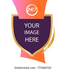Concept style image for trendy poster, placard, banner, cover, decorated, brochure, flyer. Layout for design presentation. Template with abstract sign. Minimalist modern logo. 
