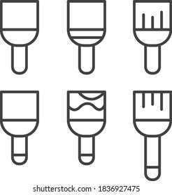 estilo de concepto icono de pincel de línea para web