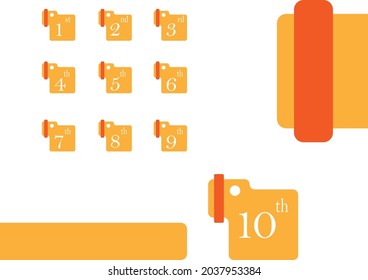 Concept and style of vector design ordinal numbers