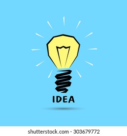 concept of successful idea bulb shape