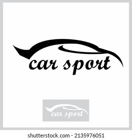 Concept Supercar. Auto Sports Car  Emblem Design. Performance Motor Vehicle Dealership Logo Style Design On Black Background. Vector Illustration.