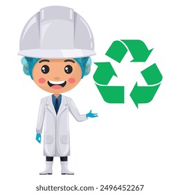 Concept of sustainability and responsible management of resources in the food industry.  Eco-friendly practices, recycling and waste reduction to minimize environmental impact. Food engineer