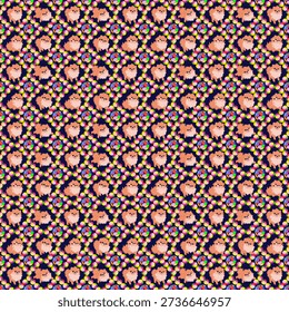 Concept: Sweet Miniature Joy The concept of this design focuses on the tiny, "pocket-sized" charm of the Pomeranian breed. Unlike the larger scattered patterns, this design uses a high-density miniature scale to create a delicate and intricate texture. Small, fluffy orange Pomeranians are nestled within a tight-knit grid of colorful polka dots and tiny play balls. The contrast between the vibrant orange fur of the dogs and the deep, dark navy background makes each miniature element stand out like small jewels, symbolizing the precious and spirited nature of these beloved toy dogs.
Theme: Sophisticated Pet Whimsy and Dark Aesthetic Decor The theme is Pet-Centric Minimalism with a Dark Twist, blending the cuteness of animal illustrations with a mature, deep color palette. The dense, repetitive nature of the pattern gives it a professional textile feel, making it less like a simple cartoon and more like a sophisticated graphic print. This design is exceptionally well-suited for high-quality fashion accessories, phone case covers, premium gift wrapping paper, chic pet boutique branding, and elegant interior accents for modern homes that love a touch of playful personality.
