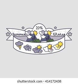 concept of the sweet and testy weather. vector illustration 