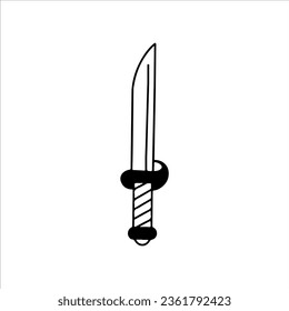 concept sword doodle illustration vector