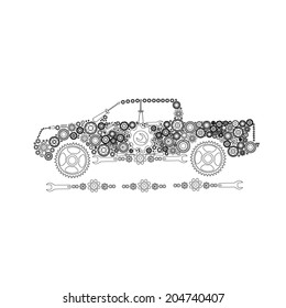 concept, symbolizing the car as a mechanism
