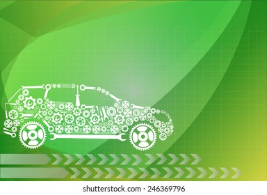 concept, symbolizing the car as a mechanism